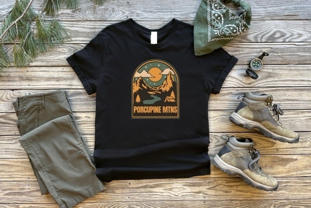 Porcupine Mountains Michigan Unisex Short Sleeve Tee